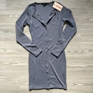 Ribbed body-con dress